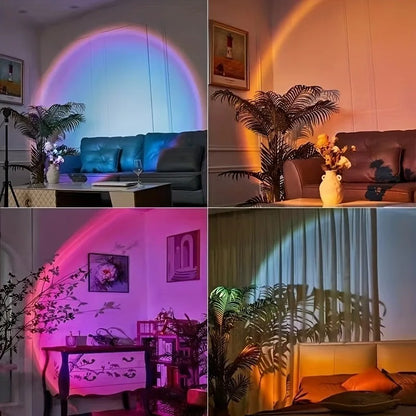Sunset Projection Lamp - Ambient LED Light for Bedroom, Living Room & Dorm